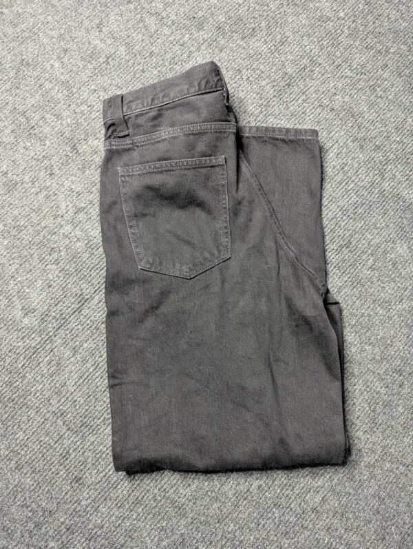 Black - Solid Baggy Jeans - Image 3