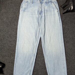 Ocean Light Blue - Solid Baggy Jeans