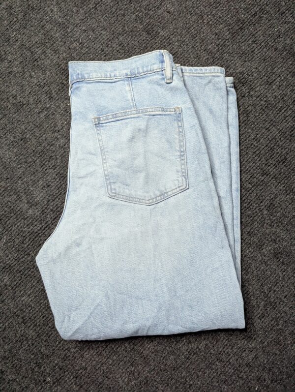Ocean Light Blue - Solid Baggy Jeans - Image 2
