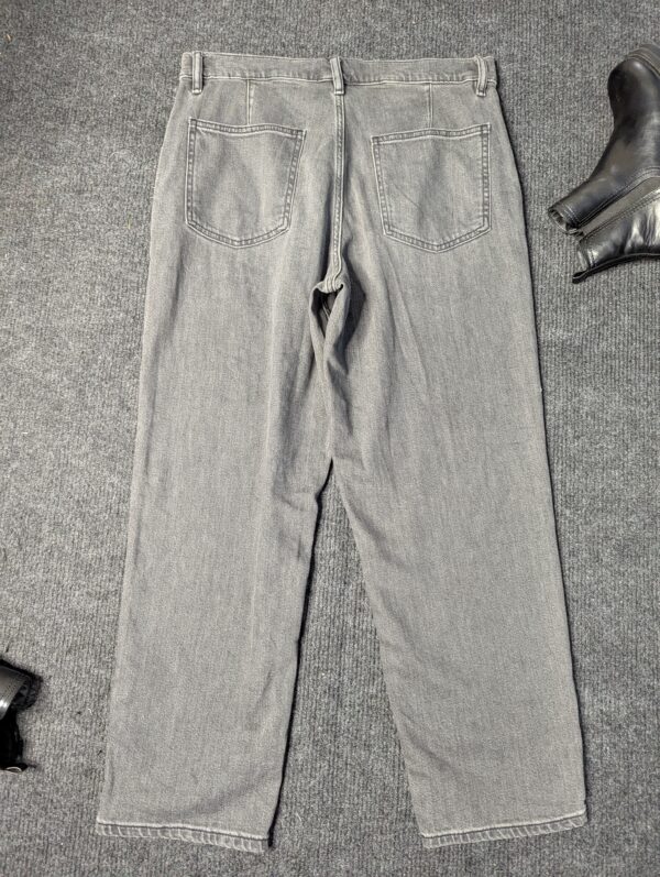 Ash Gray - Solid Baggy Jeans - Image 3