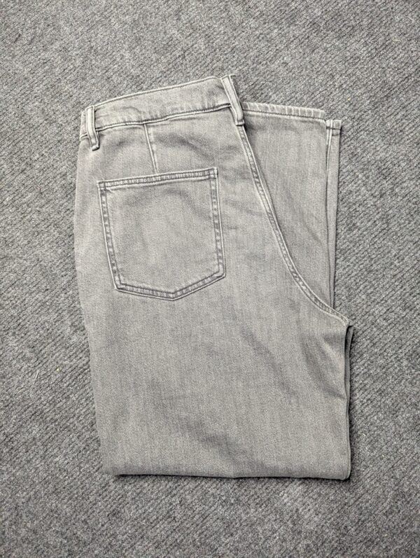Ash Gray - Solid Baggy Jeans - Image 2
